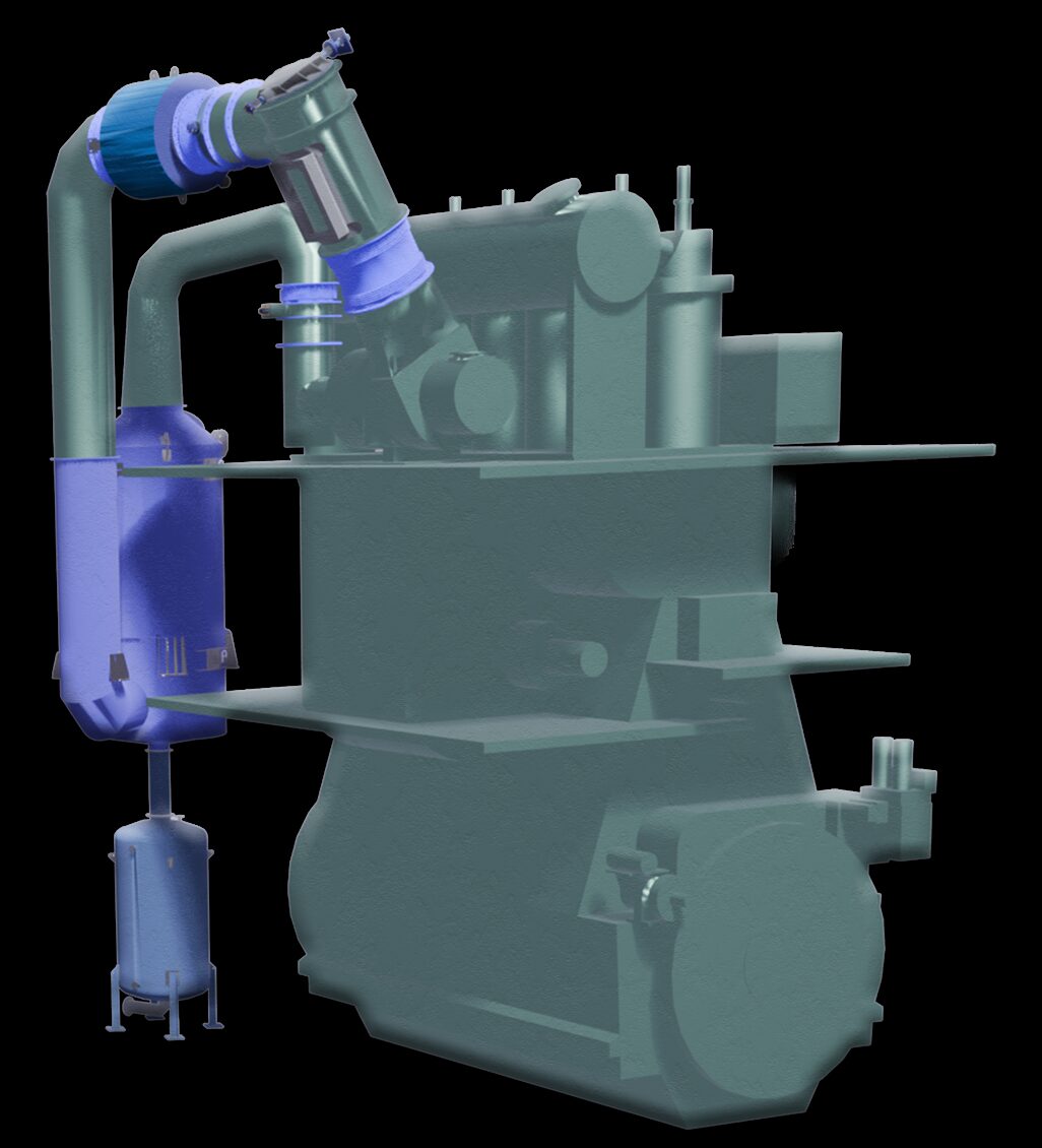 Motorul principal WinGD modelat 3D